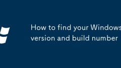 How to find your Windows version and build number