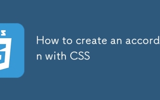How to create an accordion with CSS