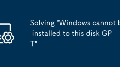 Solving 'Windows cannot be installed to this disk GPT'