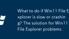 Apa yang perlu dilakukan jika Win11 File Explorer perlahan atau terhempas? Penyelesaian untuk masalah penjelajah fail Win11
