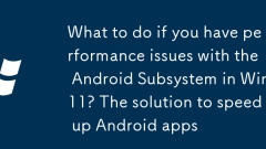 Apa yang perlu dilakukan jika anda mempunyai masalah prestasi dengan subsistem Android di Win11? Penyelesaian untuk mempercepat aplikasi Android