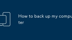 How to back up my computer