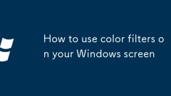 How to use color filters on your Windows screen