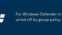 Fix: Windows Defender is turned off by group policy