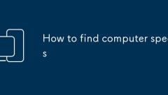 How to find computer specs