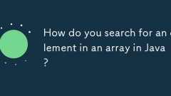 How do you search for an element in an array in Java?