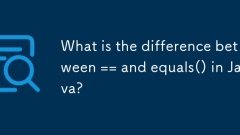 What is the difference between == and equals() in Java?