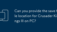Can you provide the save file location for Crusader Kings III on PC?