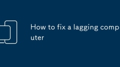 How to fix a lagging computer