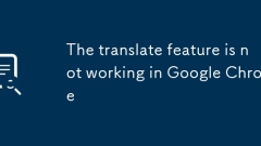 The translate feature is not working in Google Chrome