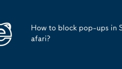 How to block pop-ups in Safari?