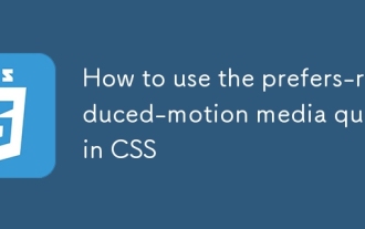 So verwenden Sie die Medienabfrage zur Beschäftigungsbewegung in CSS