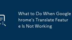 What to Do When Google Chrome's Translate Feature Is Not Working