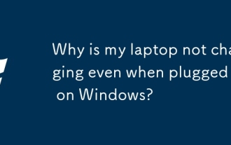 Pourquoi mon ordinateur portable ne se charge-t-il pas même lorsqu'il est branché sur Windows?
