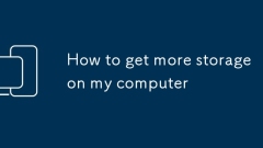 How to get more storage on my computer