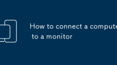 How to connect a computer to a monitor