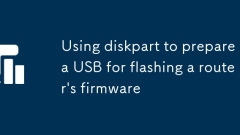 Menggunakan diskpart untuk menyediakan USB untuk berkelip firmware penghala