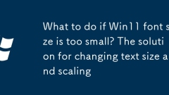 What to do if Win11 font size is too small? The solution for changing text size and scaling
