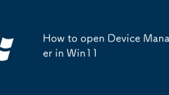 How to open Device Manager in Win11