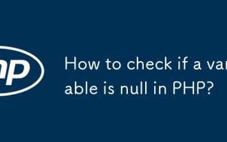 Comment vérifier si une variable est nul en PHP?