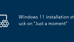 Windows 11 installation stuck on 'Just a moment'