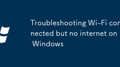 Troubleshooting Wi-Fi connected but no internet on Windows