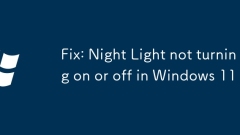 Betulkan: cahaya malam tidak menghidupkan atau mematikan di Windows 11