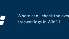 Where can I check the event viewer logs in Win11