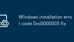 Kod Ralat Pemasangan Windows 0xc0000005 Betulkan
