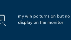 my win pc turns on but no display on the monitor