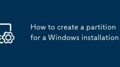 How to create a partition for a Windows installation