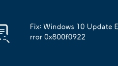 Correction: Erreur de mise à jour de Windows 10 0x800f0922