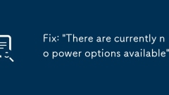 Fix: 'There are currently no power options available'