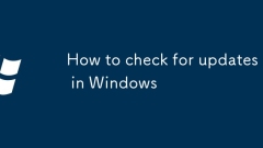 How to check for updates in Windows