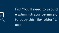 Fix: 'You'll need to provide administrator permission to copy this file/folder' Loop