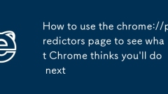 How to use the chrome://predictors page to see what Chrome thinks you'll do next