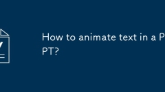 How to animate text in a PPT?