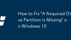 How to Fix 'A Required Drive Partition is Missing' on Windows 10