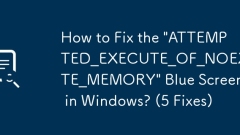 How to Fix the 'ATTEMPTED_EXECUTE_OF_NOEXECUTE_MEMORY' Blue Screen in Windows? (5 Fixes)