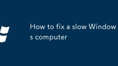 How to fix a slow Windows computer