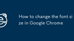 How to change the font size in Google Chrome
