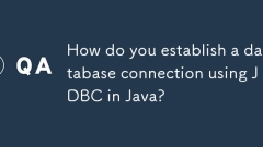 How do you establish a database connection using JDBC in Java?