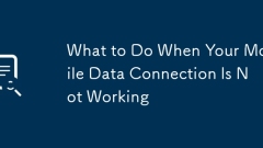What to Do When Your Mobile Data Connection Is Not Working