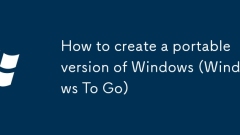 How to create a portable version of Windows (Windows To Go)