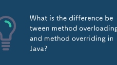 What is the difference between method overloading and method overriding in Java?