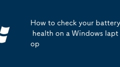 Cara memeriksa kesihatan bateri anda di komputer riba Windows
