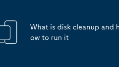 What is disk cleanup and how to run it