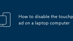 How to disable the touchpad on a laptop computer