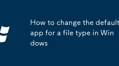 How to change the default app for a file type in Windows
