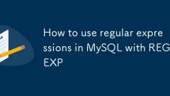 How to use regular expressions in MySQL with REGEXP